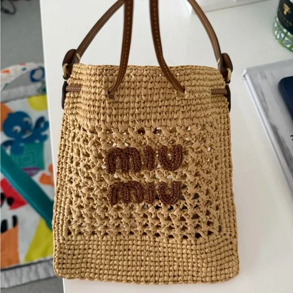 Miu Miu Beige Crochet Mini Bag - Picture 3 of 4